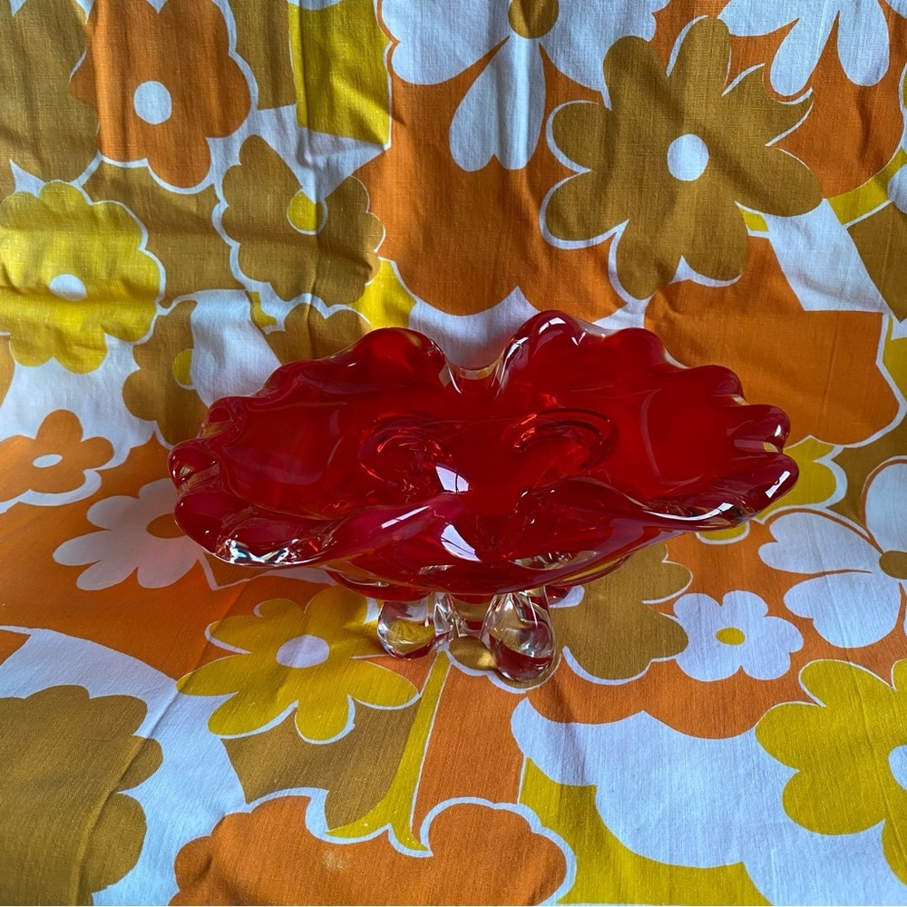 Vintage Chalet Art glass bowl candy dish‎ MCM